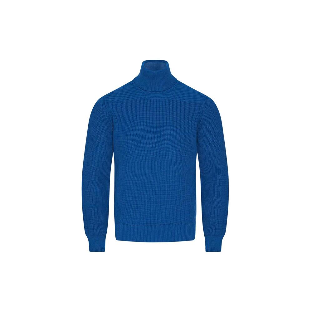 NEW ORLEBAR BROWN men's zoller turtleneck sweater in signal blue